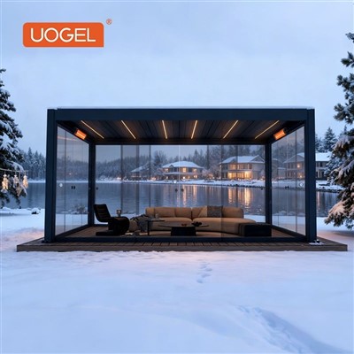 Pergola louvered le taobhan